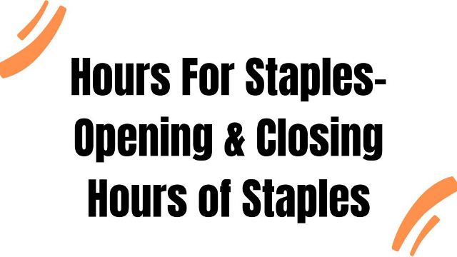 staples hours los angeles