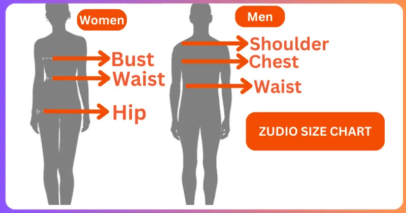 Zudio Size Chart Details